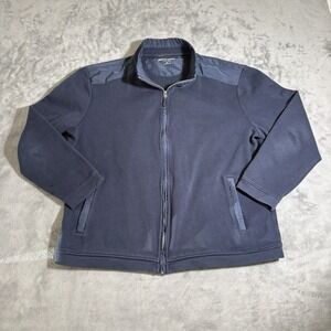 Johnston & Murphy Mens 2XL Navy Two Tone Full Zip Softshell Jacket